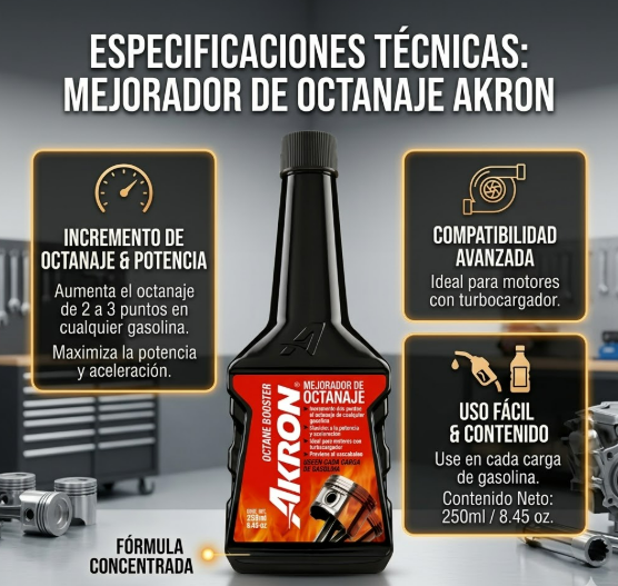 Akron® Oferta 3x1- Limpia inyectores y potencia tu motor + Guía GRATIS "Que tu mecánico no te estafe"
