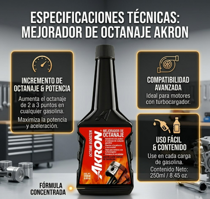 Akron® Oferta 3x1- Limpia inyectores y potencia tu motor + Guía GRATIS "Que tu mecánico no te estafe"