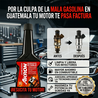 Akron® Oferta 3x1- Limpia inyectores y potencia tu motor + Guía GRATIS "Que tu mecánico no te estafe"