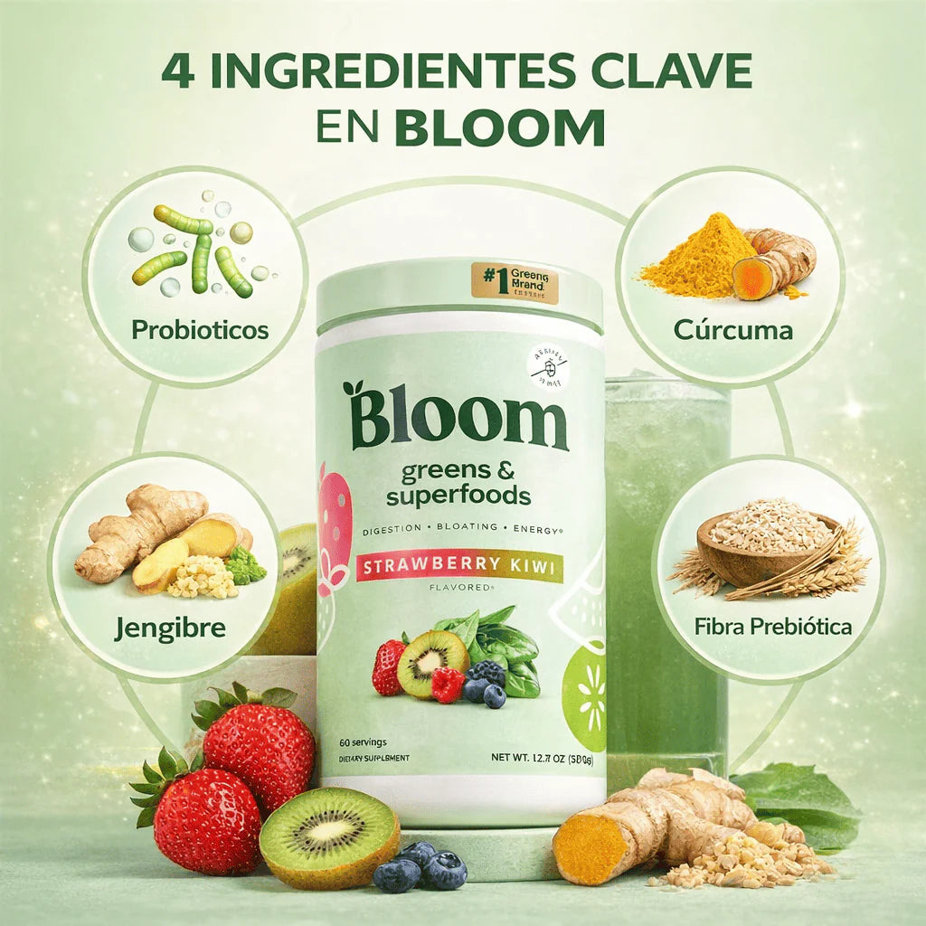 BLOOM GREENS: AYUDA A ELIMINAR TUS PARASITOS EN POCO TIEMPO- INCLUYE GUIA DE RECETAS SALUDABLES